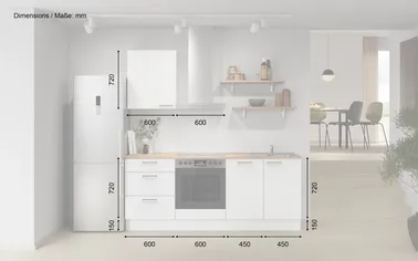 Kuechenhus24 Küchen-Zeile 210 cm Planung 12-210 1