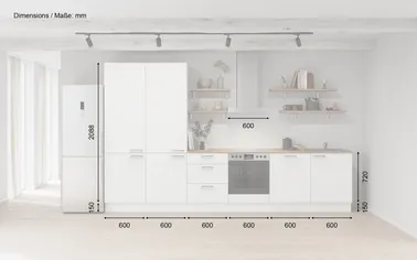 Kuechenhus24 Küchen-Zeile 360 cm Planungsvariante 12 1