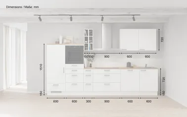 Kuechenhus24 Küchen-Zeile 360 cm Planungsvariante 13 1
