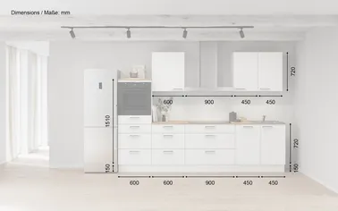 Kuechenhus24 Küchen-Zeile 300 cm Planungsvariante 15 1
