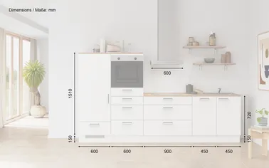 Kuechenhus24 Küchen-Zeile 300 cm Planungsvariante 16 1