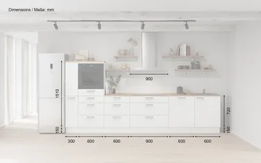 Kuechenhus24 Küchen-Zeile 360 cm Planungsvariante 18 1