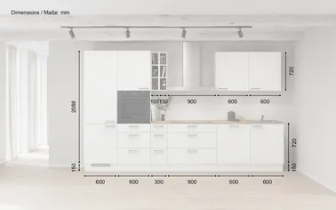 Kuechenhus24 Küchen-Zeile 360 cm Planungsvariante 2 1