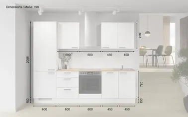 Kuechenhus24 Küchen-Zeile 270 cm Planungsvariante 4 1