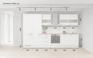 Kuechenhus24 Küchen-Zeile 360 cm Planungsvariante 4 1
