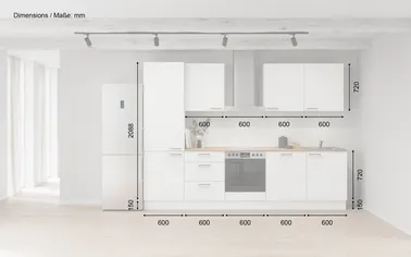 Kuechenhus24 Küchen-Zeile 300 cm Planungsvariante 6 1