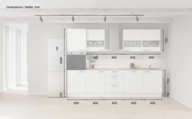 Kuechenhus24 Küchen-Zeile 300 cm Planungsvariante 7 1