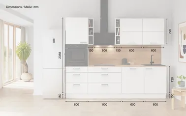 Kuechenhus24 Küchen-Zeile 270 cm Planungsvariante 8 1