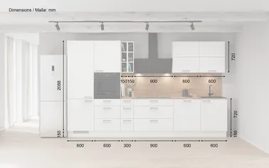 Kuechenhus24 Küchen-Zeile 360 cm Planungsvariante 8 1