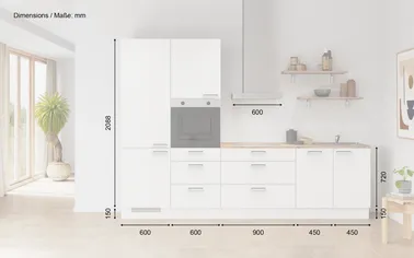 Kuechenhus24 Küchen-Zeile 300 cm Planungsvariante 9 1