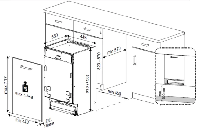 Kuechenhus24 BEKO Vollintegrierter Geschirrspüler BDIS 15N22, 450 mm breit, 5 Programme 1